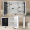90x60cm Bathroom Mirror Cabinet Lighted Medicine Cabinet with Dimmable LED Light