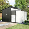 Storage Shed Equipment Combo Package Steel Tool Shed + Polycarbonate Sunroom Kit