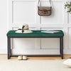 Green Velvet Padded Bed Bench Dining Bench Ottoman Stool Living room Modern