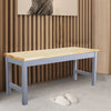 Wood Kitchen Dining Bench Long Seat Chair Natural White Painted Hallway Seat