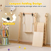 Kids 3-in-1 Foldable Wooden Climbing Toys w/Adjustable Swing Natural