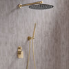Bathroom Brass Rainfall Shower Mixer Set Shower Valve Bath Taps Faucet Kit