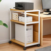 2/3 Layers Office Printer Computer Host Rack Filing Organizer Holder Pulley Desk