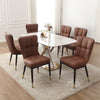 4x Luxury Faux Leather Kitchen Dining Chairs Accent Chairs with Metal Legs Black