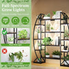 XXL Tall Plant Stand Indoor with Grow Light Industrial Curved Ladder Planter Pot