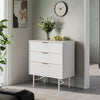 Mid-Century Modern Chest of 3 Drawers Cabinet Cupboard Hallway Sideboard White