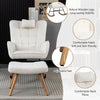 Nursing Rocking Chair with High Backrest and Footstool Rocking Chair for Nursery