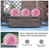 28cm Decorative Balls Garden Faux Plants 2 PCS Artificial Plant-Pink
