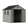 8x12FT Outdoor Garden Storage shed Gabled Plastic Tool Shed with Foundation Lock