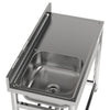 Catering Sink Stainless Steel Single Bowl Commercial Kitchen Drainer Waste Unit