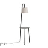 Chic Corner LED Floor Standing Lamp Bookshelf Home Office Light W/Coffee Table