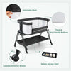 Baby Bedside Sleeper Folding Portable Baby Crib Adjustable Bassinet with Storage