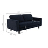 Dusk Sloane Midnight Dark Navy Velvet 3 Seater Sofa RRP £1050