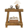 Tribesigns End Table, Wood Side Table with 2-Tier Storage Shelf for Living Room