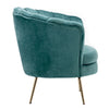 Upholstered Lotus Plush Velvet Scallop Shell Tub Chair Armchair Sofa Seat Blue
