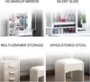 Dressing Table With Drawers Mirror Stool Set Makeup Desk Vanity Table Bedroom