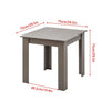 Small Space Dining Set 5Pcs Square Dining Table+ 4 Dining Chairs Set Grey Wooden