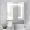 Bathroom Cabinet With LED Light Mirror Storage Unit Touch Switch 2 Shelf Hanger