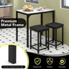 3-Piece Bar Table Set w/1 Table & 2 Upholstered Bar Stools