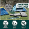 Single Flocked Camping Airbed Inflatable Mattress Blow Up Air Bed Pump