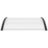 Door Canopy Black and Transparent 120x75 cm PC