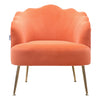 Scallop Back Armchair Cocktail Sofa Accent Seat Living Bedroom Cafe Lounge Sofa