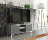 120cm TV Unit I Sideboard I Cabinet I Cupboard I TV Stand I Grey & Gold I Modern