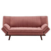 3 Seater Rose Pink Velvet Sofa Bed - Mondaine