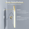 Large Gold LED Bathroom Mirror Salon Arch Wall Vanity Mirror Flicking-Free Defog