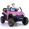 Costway Kids Electric Ride On Car 2-Seater 12V Battery Powered UTV-Pink
