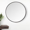 40cm Round Black Metal Frame Wall Mirror Bathroom Bedroom Makeup Vanity Mirrors