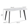 Morden White Dining Table Dining Room Kitchen Garden Table Metal Straight Legs