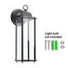 Glass Wall Sconce Lamp Garden Outdoor Porch Loft Rustic Metal Wall Light Lantern