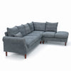 L-Shaped Corner Sofa, Sectional Couch with Built-in USB Port Chaise