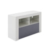 Modern 100cm TV Unit Cabinet Stand Media Storage Entertainment RGB LED Lights