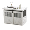 Dog Crate FurnitureDog Crate End Table w/ Iron Doors, Indoor End Table Sideboard