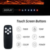 50 60 72"Electric Standing LED Fireplace TouchScreen Wall Inset Black/Grey Glass