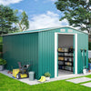 12x10ft Shed Storage Garden Shed Metal Steel Garden Storage Tool Shed With Base