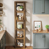 6-Tier Corner Bookcase,70.86" Tall Narrow Bookshelf Corner Shelf for Living Room