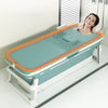 XL Folding Bathtub Bath Tub Adult Spa Sauna Soaking Barrel Massage 135cm/153cm