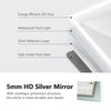 Bathroom LED Mirror Lights with Shaver socket Bluetooth Demister Touch Switch
