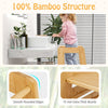 Bamboo Kids Standing Tower Step Stool w/Height Adjustable Platform-Natural