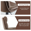 Set of 2 Brown Bar Stools Breakfast Stools With Foot Rest Swivel Gas Lift Modern