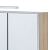 Bathroom Cabinet Mirror Wall Mounted Storage Cupboard Adjustable Shelf Top Light