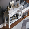White Console Table 3 Drawer Wooden Shelf Hallway Storage Side Desk Furniture
