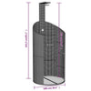 Garden Shower, Shower with Slatted Base, Steel Frame, Patio Shower for P3C5