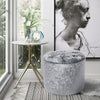 Round Pouffe Footstool Crushed Velvet Dressing Table Chair Vanity Stool Footrest
