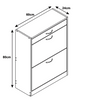 Shoe Storage Cabinet Cupboard 2 Cabinet with 1 Drawer Wooden Shoes Stand Rack