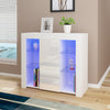 Modern Cabinet High Gloss Door Sideboard Buffet Cupboard TV Unit with LED Light