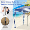 Folding Beach Tent Sun Protection Cabana Canopy Shelter with Detachable Sidewall